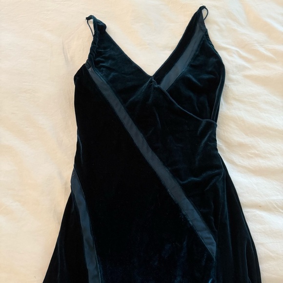 Free People Spliced Velvet Maxi Dress forest green - Picture 9 of 11